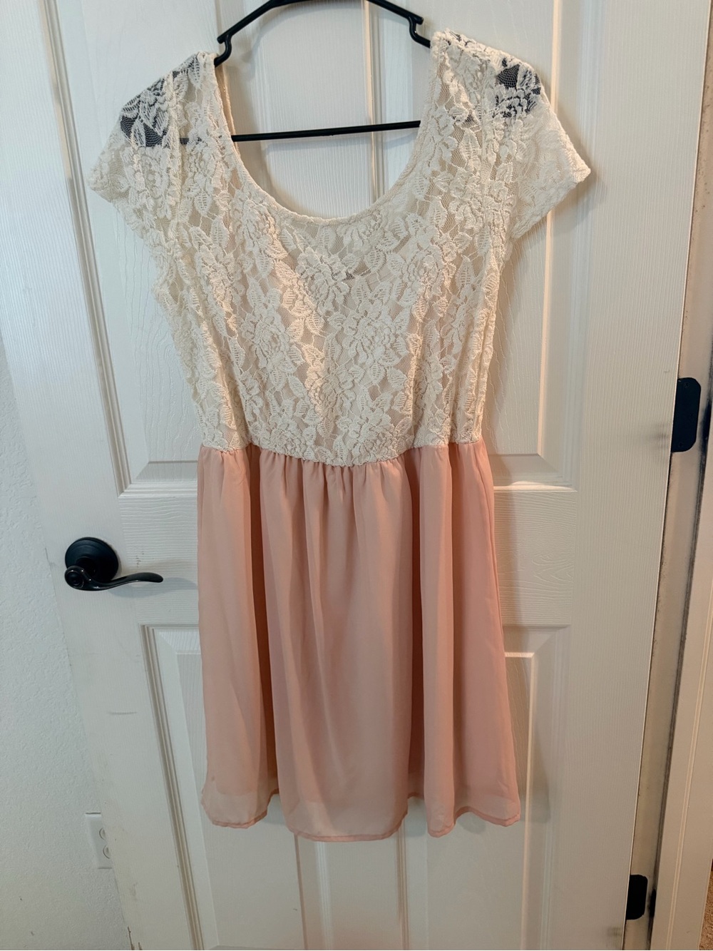Speechless Lace Top Dress in Cream